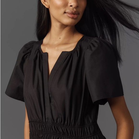 Anthropologie Somerset Mini Dress Black M - Picture 3 of 5